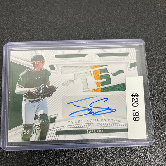 2023 MLB National Treasures Tyler Soderstrom Patch Auto /99