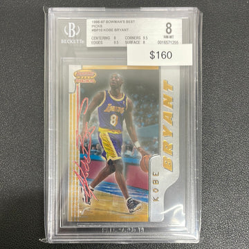 1996-97 Bowman’s Best Kobe Bryant Rookie Die-Cut BGS 8