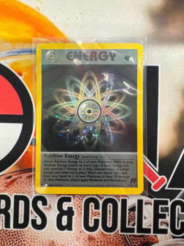 Pokémon Rainbow Energy Team Rocket Holo 17/82 1st Edition