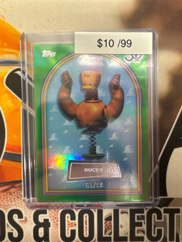 2026 Topps Toy Story 30th Anniversary Ducky Green Foil /99