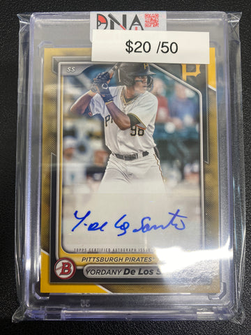 2024 Bowman Yordany De Los Santos Gold Auto /50