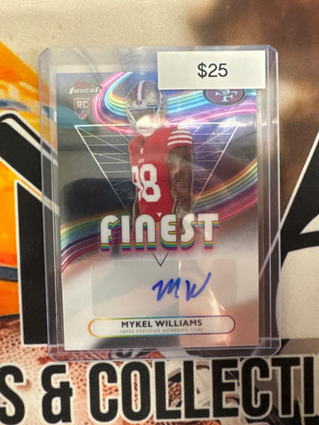 2025 Topps Finest NFL Mykel Williams Rookie Finest Autograph