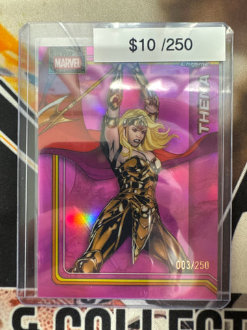 2026 Topps Chrome Marvel Thena Pink Refractor /250
