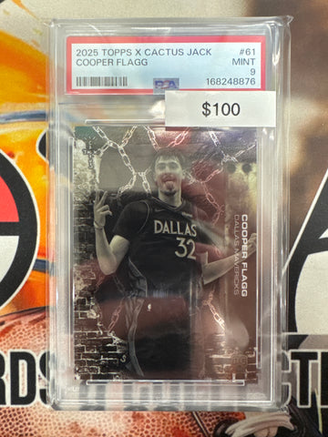 2025 Topps Chrome NBA X Cactus Jack Cooper Flagg Rookie PSA 9