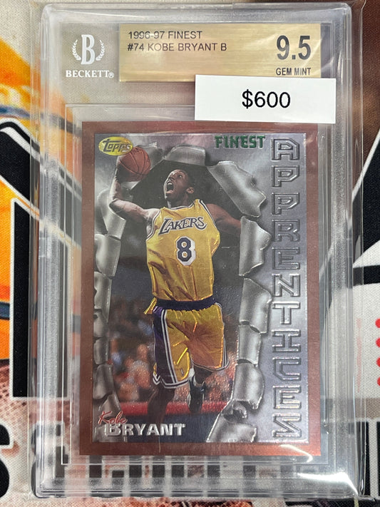 1996-97 Topps Finest Kobe Bryant Apprentices Rookie BGS 9.5