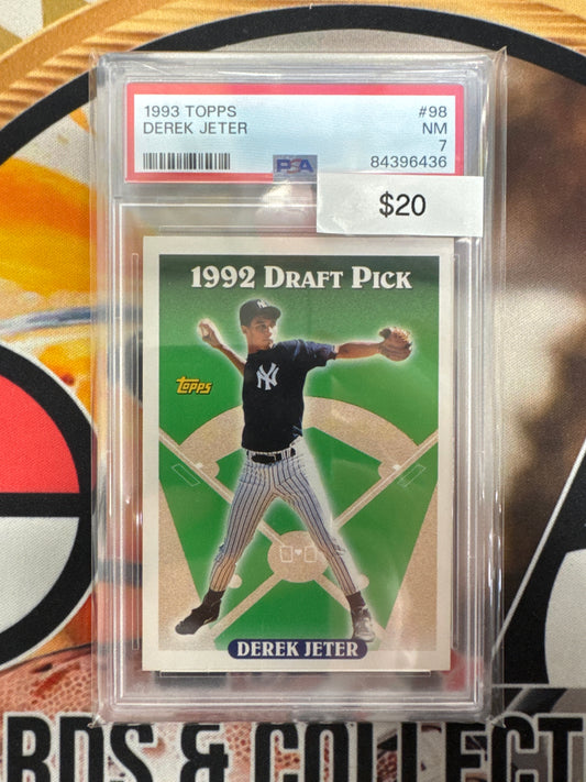 1993 Topps MLB Derek Jeter 1992 Draft Pick PSA 7