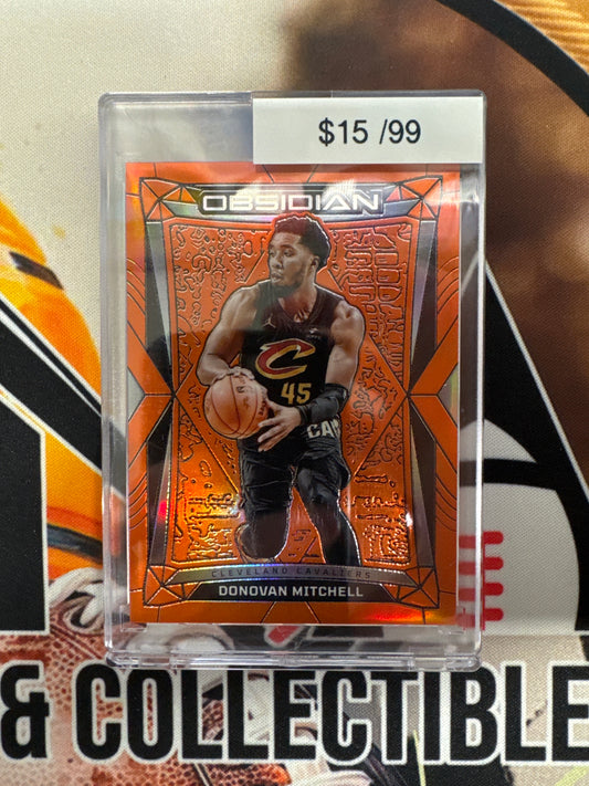 2023-24 Panini Obsidian NBA Donovan Mitchell Electric Etch Orange /99