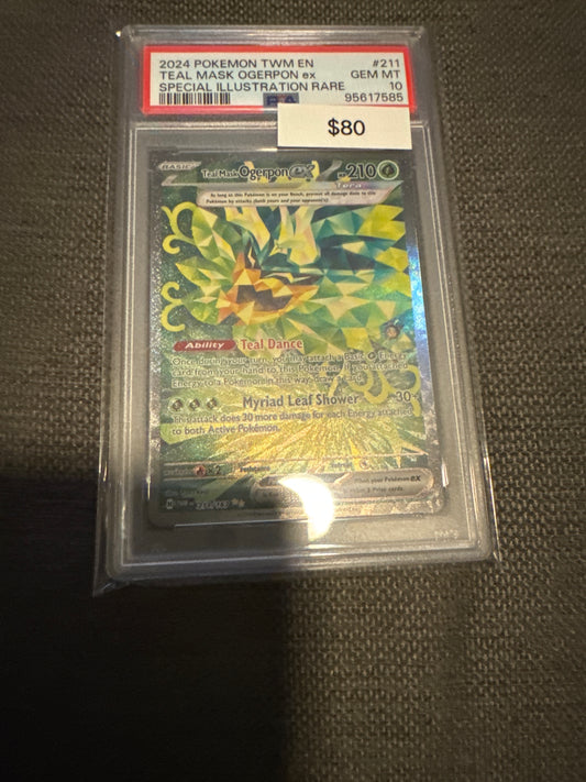 Pokemon Teal Mask Ogerpon ex 211/167 PSA 10