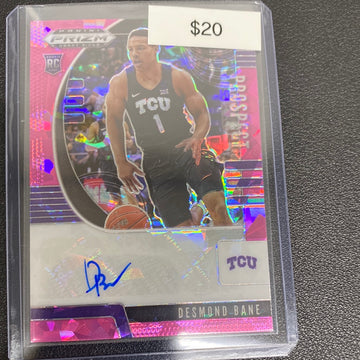 2020 Prizm Draft Picks Desmond Bane auto pink cracked ice