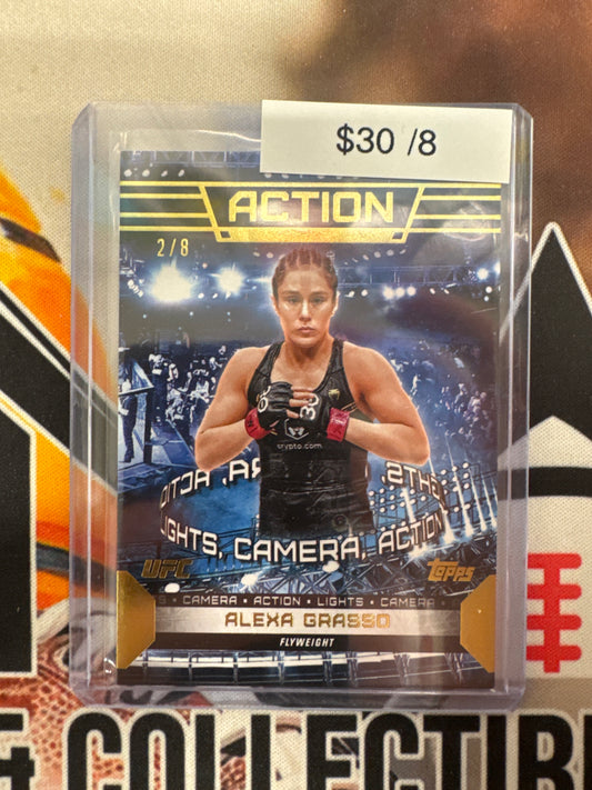 2024 Topps Knockout UFC Alexa Grasso Lights, Camera, Action Gold /8