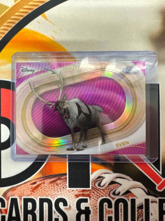 2025 Topps Chrome Disney Sven Pink Refractor /250