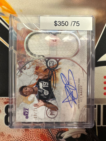 2026 Topps Motif Basketball Ace Bailey Motif Rookie Dual Relic Autograph Refractor /75