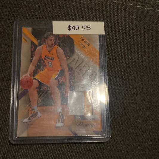 2010-11 Prestige Pau Gasol patch /25