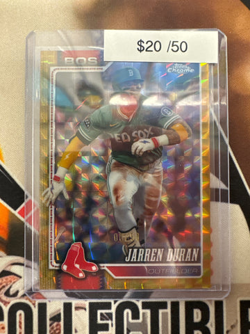 2026 Topps Chrome MLB Jarren Duran Gold Geometric Refractor /50