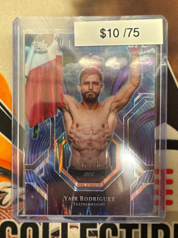 2026 Topps Midnight UFC Yair Rodriguez Night Watch Purple Wave Refractor /75