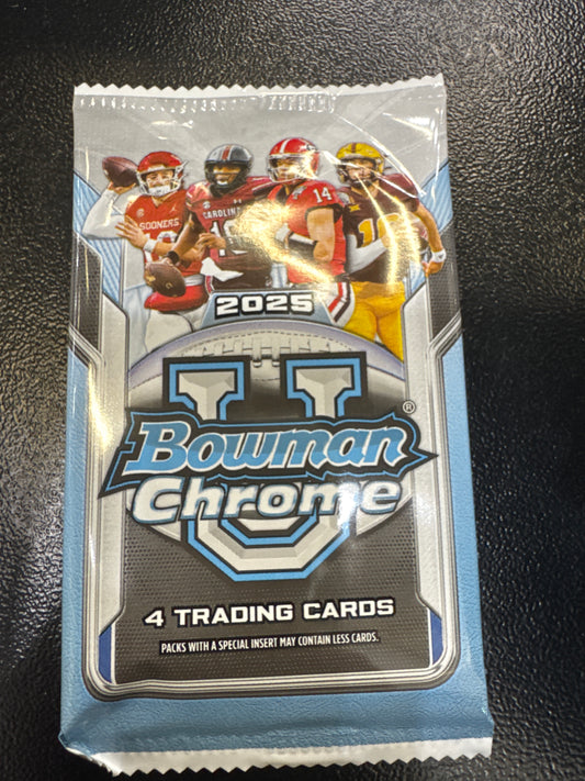 2025 Bowman Chrome U football pack