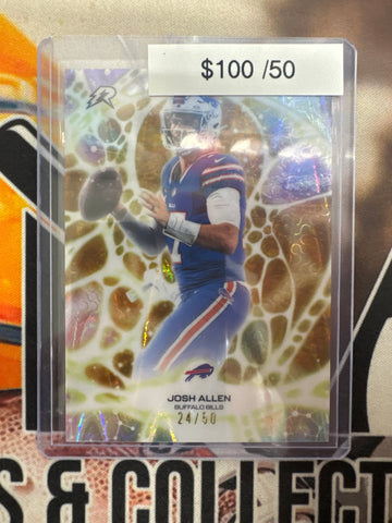 2026 Topps Resurgence NFL Josh Allen Gold Raywave Refractor /50