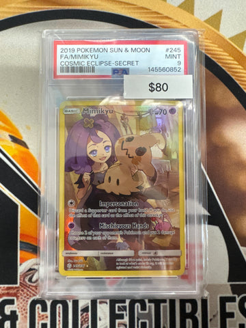 Pokémon Mimikyu Secret (Cosmic Eclipse) 245/236 PSA 9