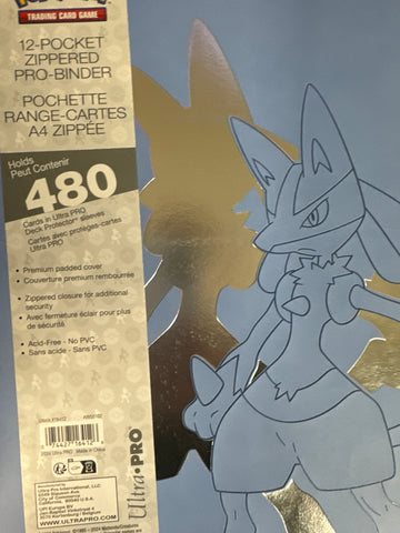 Pokemon Lucario binder 12 pocket 480 cards