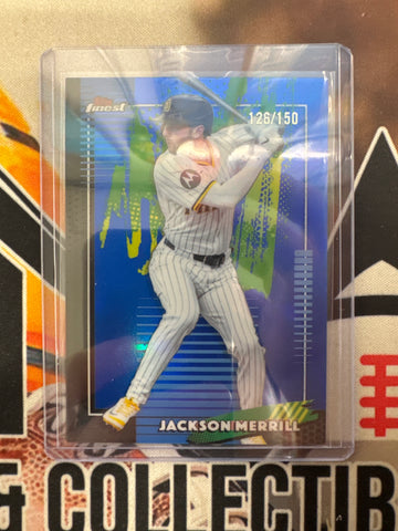 2026 Topps Finest MLB Jackson Merrill Common Blue Refractor /150