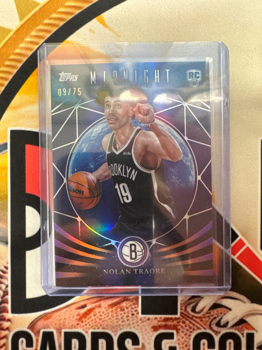 2025-26 Topps Midnight NBA Nolan Traora Rookie MoonFall Purple Refractor /75