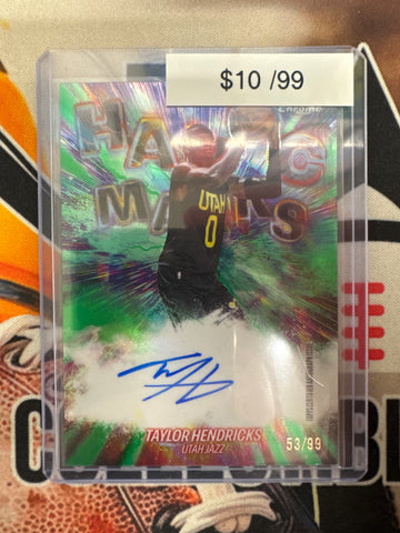 2026 Topps Chrome NBA Update Taylor Hendricks Havoc Marks Autograph Green Refractor /99