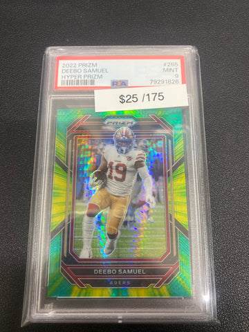 2022 Panini Prizm Deebo Samuel Hyper Prizm /175 PSA 9