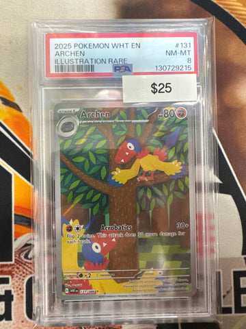 Pokemon Archen 131/086 White Flare PSA 8