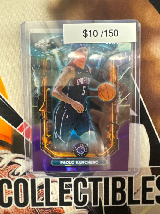2026 Topps Chrome Cosmic NFL Paolo Banchero Extraterrestrial Talent Purple Raywave Refractor /150