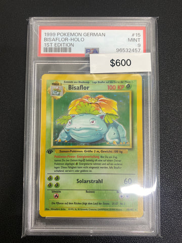 Pokémon German 1st Edition Base Set Venusaur (Bisaflor) Holo PSA 9