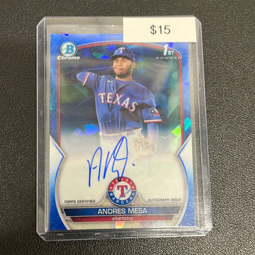 2023 MLB Andres Mesa 1st Bowman Chrome Sapphire Auto