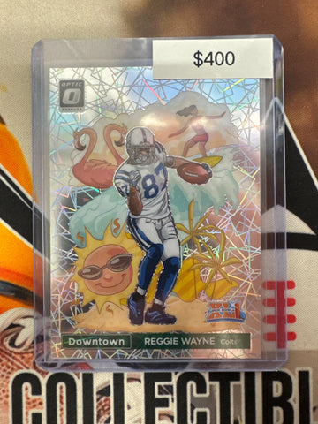 2023 Panini Donruss Optic NFL Reggie Wayne Super Bowl Downtown Prizm