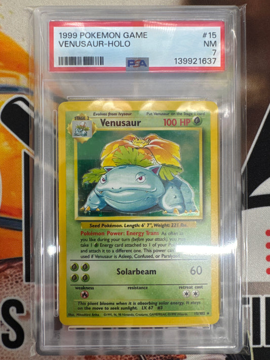 Pokémon Venusaur Holo Base Set 15/102 PSA 7