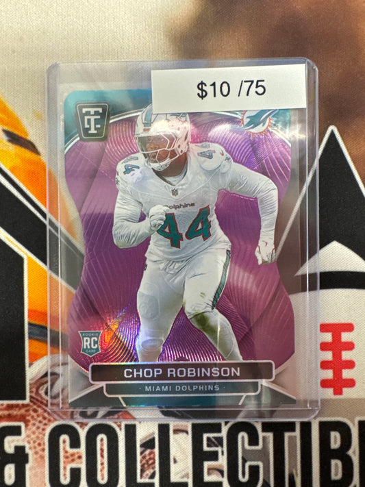 2024 Panini Totally Certified NFL Chop Robinson Pink Die-Cut /75