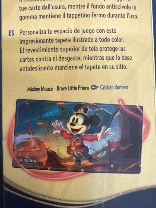 Disney Lorcana Mickey Mouse Brave Little Prince Playmat