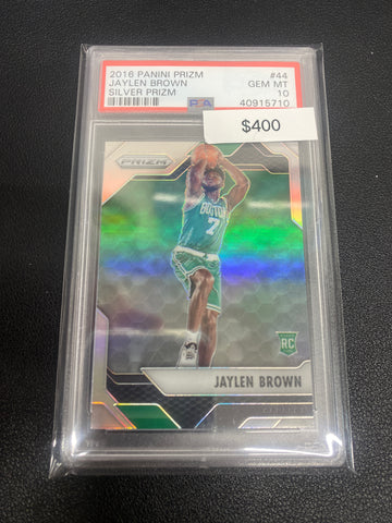 2016 Panini Prizm Jaylen Brown Silver Prizm Rookie PSA 10