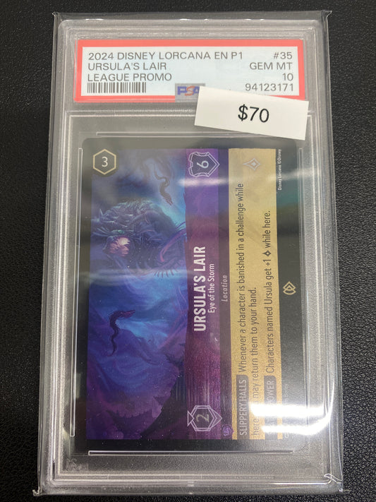 Disney Lorcana P1 League Promo Ursula’s Lair PSA 10