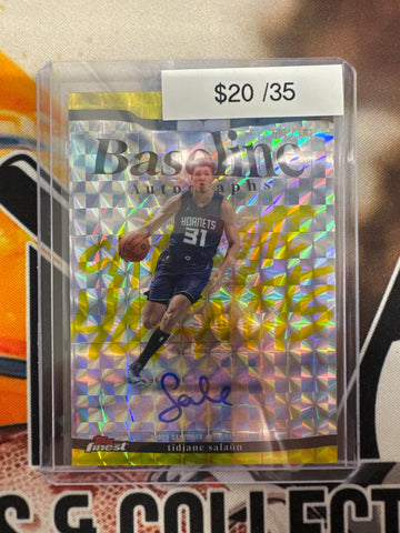 2026 Topps Finest NBA Tidjane Salaun Baseline Autographs Gold Geometric /35