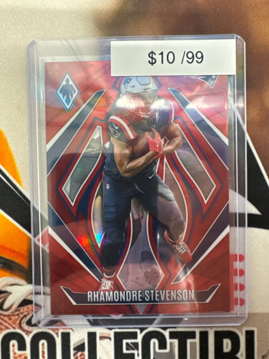 2024 Panini Phoenix NFL Rhamondre Stevenson Red Prizm /99