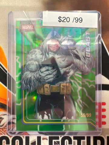 2026 Topps Chrome Marvel Beast Storm’s Lightning Green Refractor /99