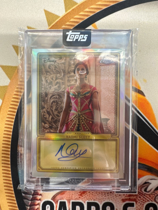 2025 Topps Disney Mint Jasmine Portrayed By Naomi Scott Chrome Autograph /75