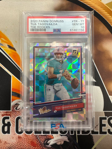 2020 Panini Donruss NFL Tua Tagovailoa The Rookies PSA 10
