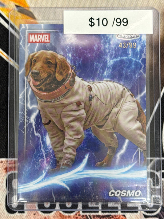 2025 Topps Chrome Marvel Studios Cosmo Thor Refractor /99