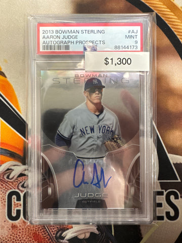 2013 Bowman Sterling MLB Aaron Judge Autograph Prospects PSA 9