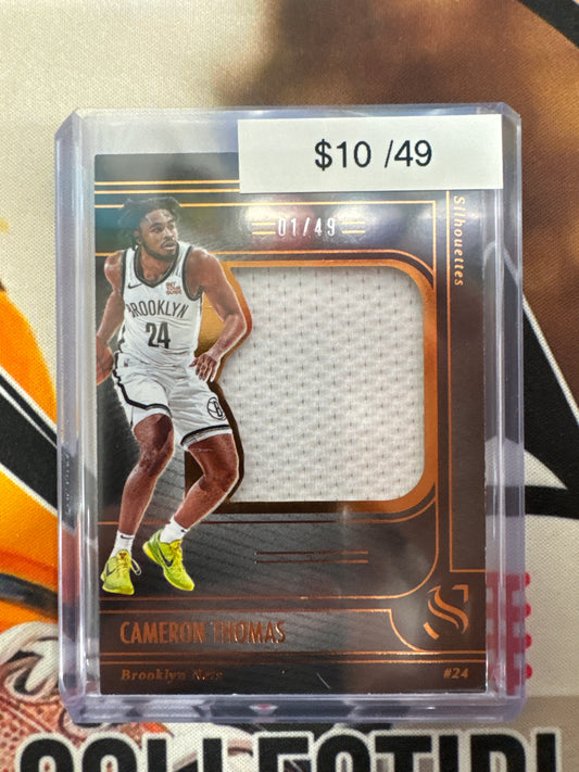 2024-25 Panini Silhouette NBA Cameron Thomas Jumbo Patch /49