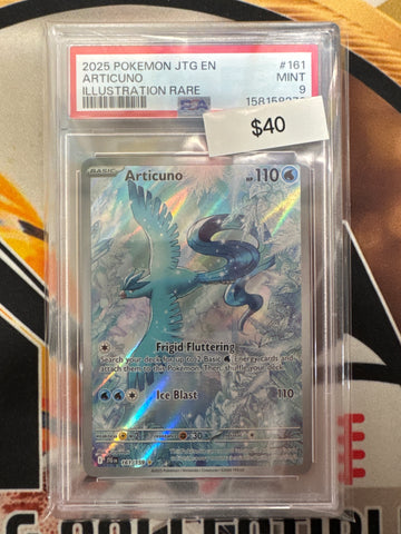 2025 Pokemon JTG English Articuno Illustration Rare 161/159 PSA 9