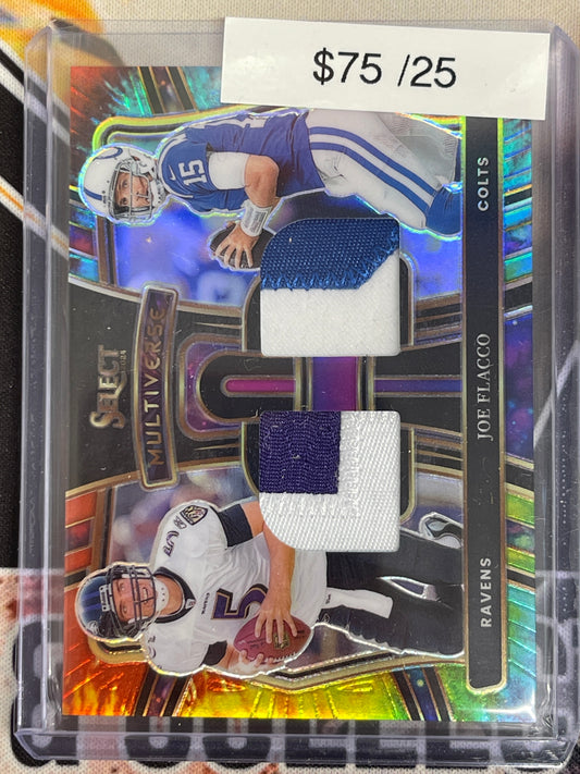 2024 Select Football Joe Flacco Multiverse (Raven/Colts) Dual Patch Tie-Dye /25