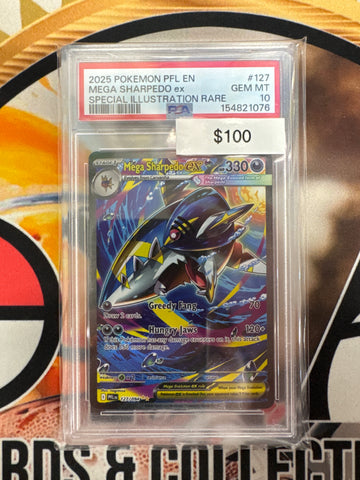 Pokemon Mega Sharpedo ex 127/094 Phantasmal Flames PSA 10