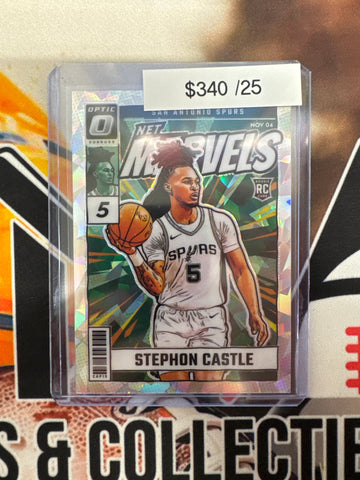 2024-25 Panini Donruss Optic NBA Stephon Castle Net Marvels Rookie Cracked Ice /25