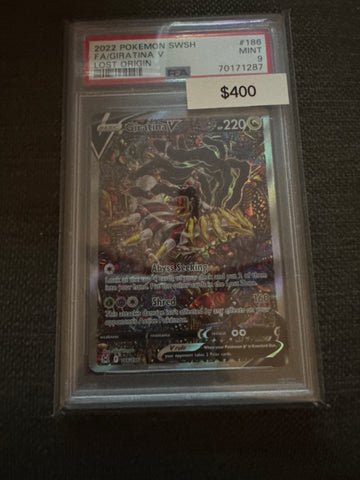 Pokemon Giratina V 186/196 PSA 9